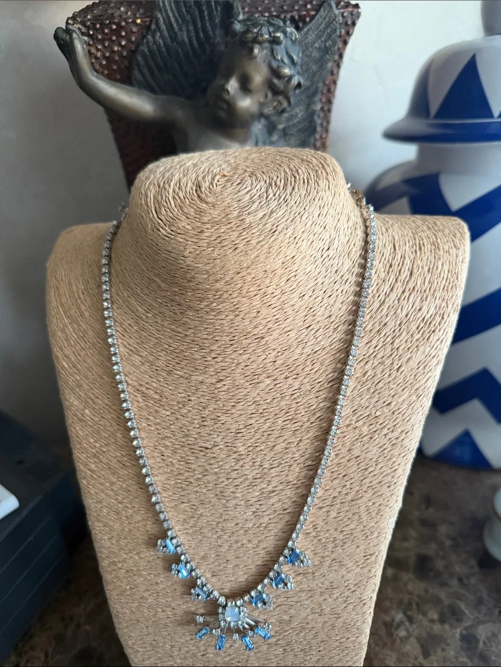 Vintage sparkling blue